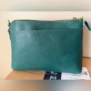 Portland Leather Sea Glass Poppy Purse with Gold Zipper